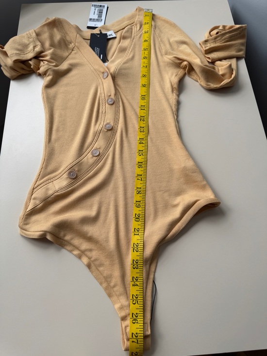 NWT ALIX NYC Purdy asymmetric ribbed stretch-modal jersey bodysuit size M - Picture 12 of 16